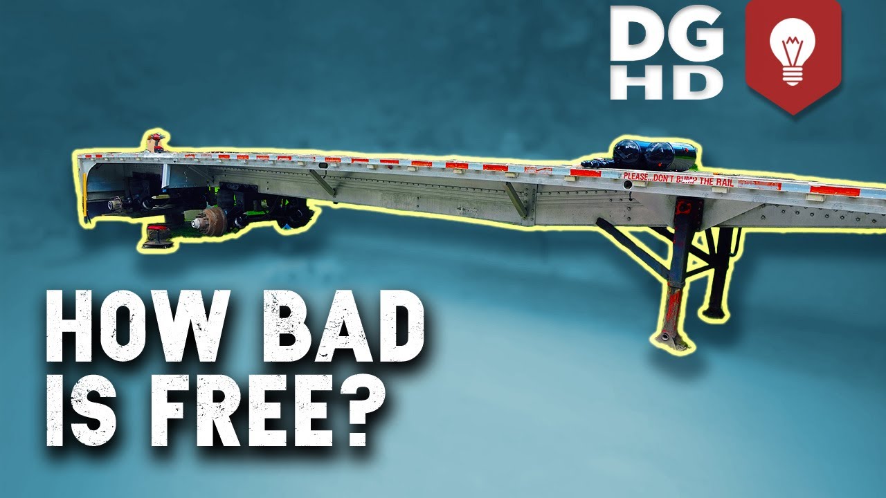 Is Free Worth It? We'll Have To See! Can We Fix a FREE 48-ft Flatbed Trailer?