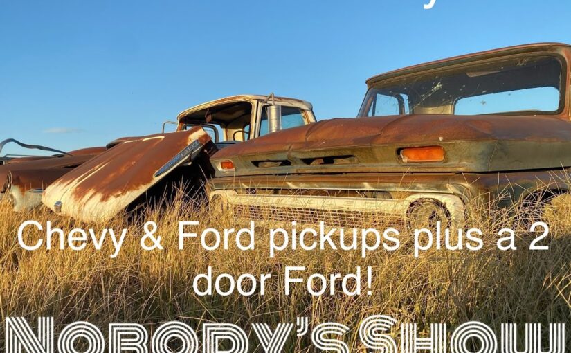 Chad Ehrlich Junkyard Tour: Chevy C-10 & Ford F-100 Pickup Trucks Plus An Old Two-Door Ford!